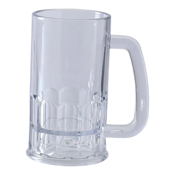 Yanco SM-12-B 12 Oz Clear Plastic Stemware Beer Mug, Pack of 24