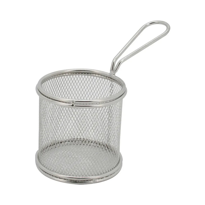 CAC China SMFB-1 Mini Fry Basket SS Serving Round /Each