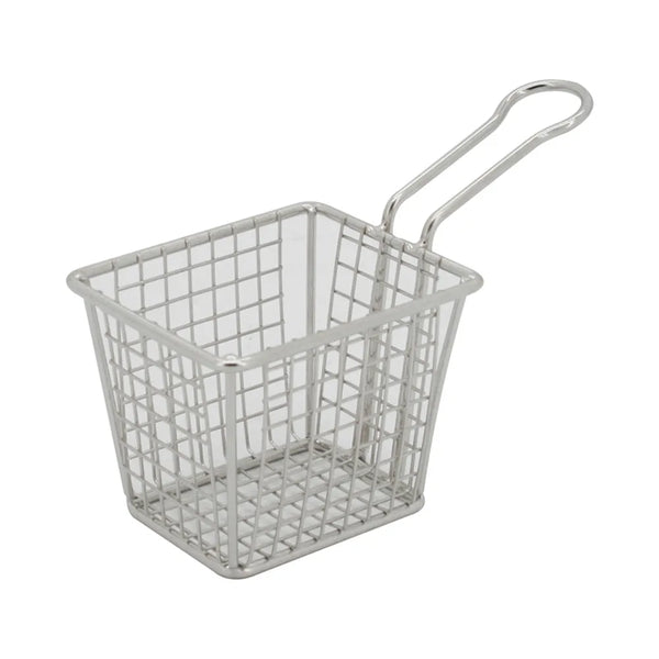 CAC China SMFB-3 Mini Fry Basket SS Serving Rect. /Each