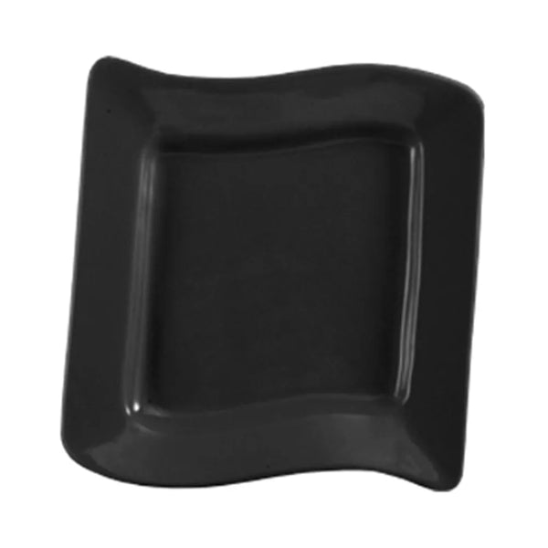 CAC China SOH-16-BLK Square Plate Black 10 1/2" Case of 12 Pcs