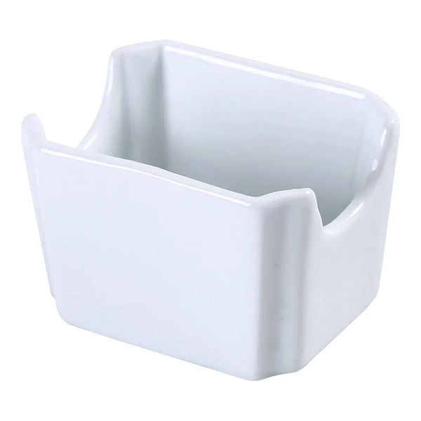 Yanco SP-7-P 2 1/2" White Porcelain Sugar Packet Holder, Pack of 36