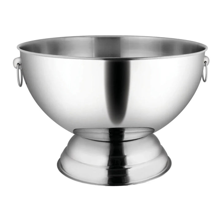 Winco SPB-35 Stainless Steel Punch Bowl with Handles, 3-1/2 Gallon