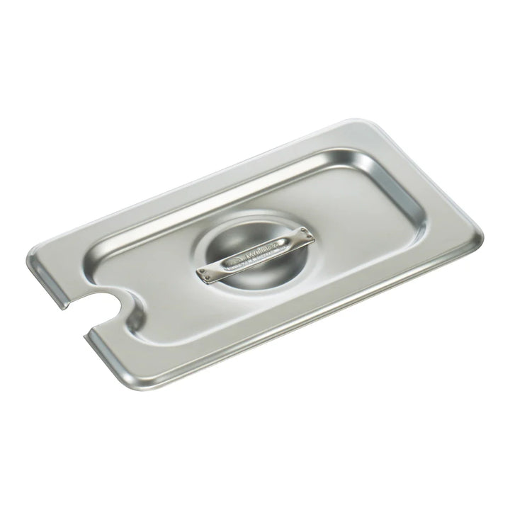 Winco SPCN Stainless Steel Steam Pan Cover, 1/9 Size, Slotted