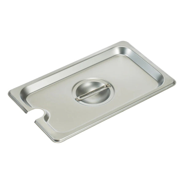 Winco SPCQ Stainless Steel Steam Pan Cover, 1/4 Size, Slotted