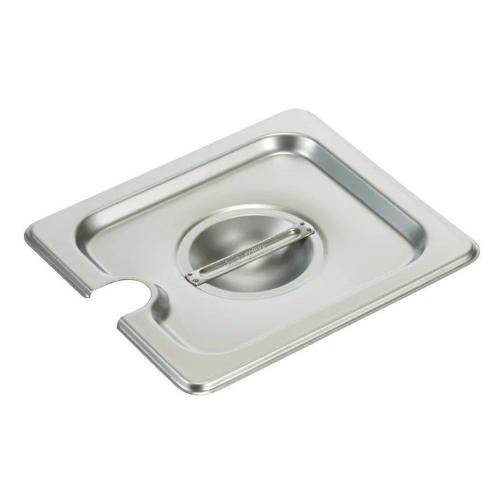 Winco SPCS Stainless Steel Steam Pan Cover, 1/6 Size, Slotted