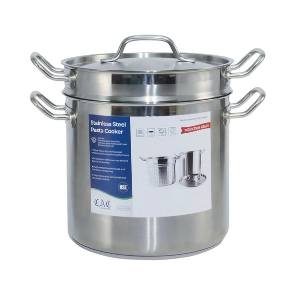 CAC China SPDB-12 Stainless Steel Pasta Cooker 12QT Set