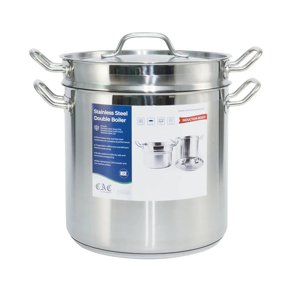 CAC China SPDB-16S Double Boiler SS 16QT Set