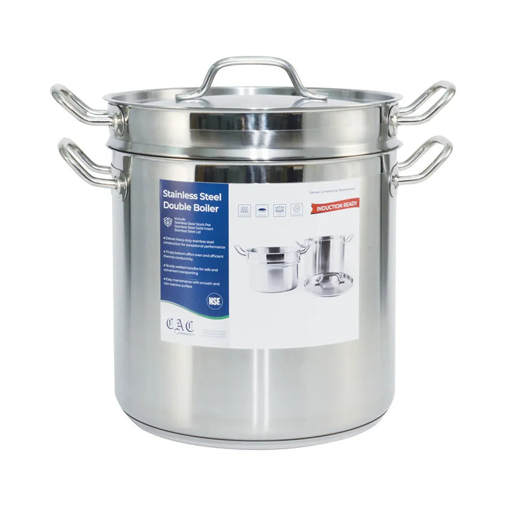 CAC China SPDB-16S Double Boiler SS 16QT Set