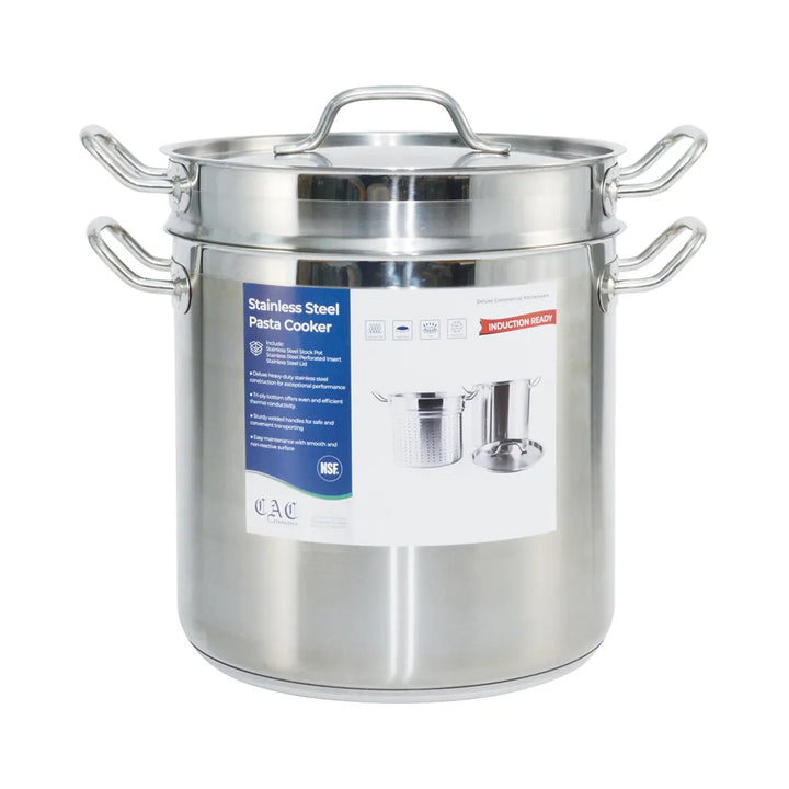 CAC China SPDB-16 Stainless Steel Pasta Cooker 16QT Set