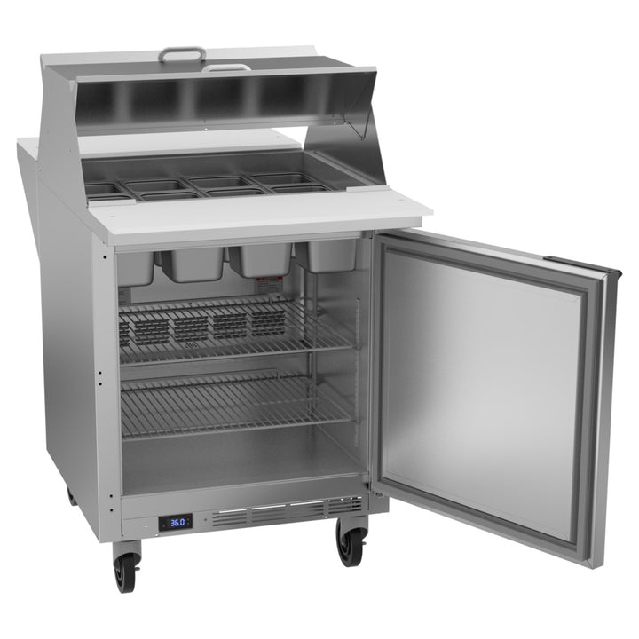 Beverage-Air SPE27HC-12M-B-DS Elite Series 27" 2 Door Mega Top Dual Sided Refrigerated Sandwich Prep Table