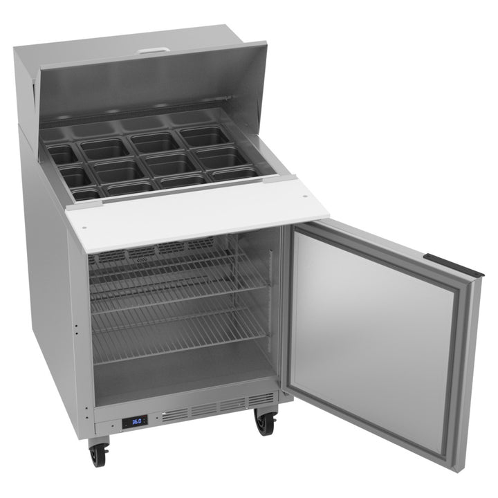 Beverage-Air SPE27HC-12M Elite Series 27" 1 Door Mega Top Refrigerated Sandwich Prep Table