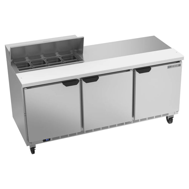 Beverage-Air SPE72HC-08 Elite Series 72" 3 Door Refrigerated Sandwich Prep Table