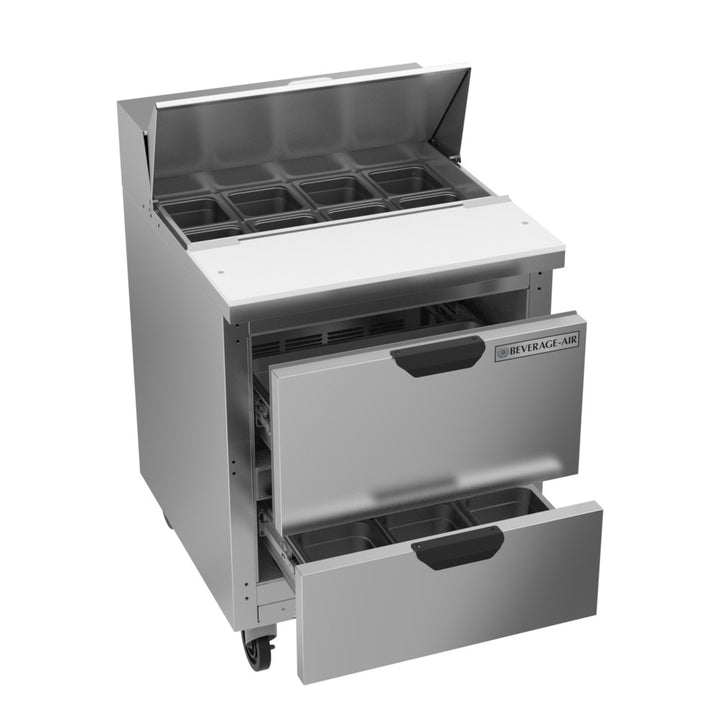 Beverage-Air SPED27HC-B Elite Series 27" Two Drawer Refrigerated Sandwich Prep Table