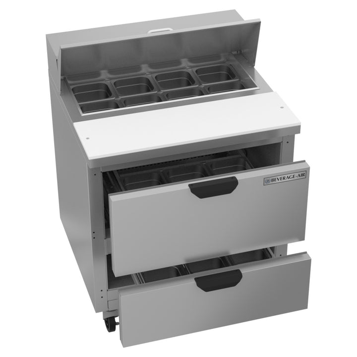 Beverage-Air SPED32HC-08-2 Elite Series 32" Two Drawer Refrigerated Sandwich Prep Table