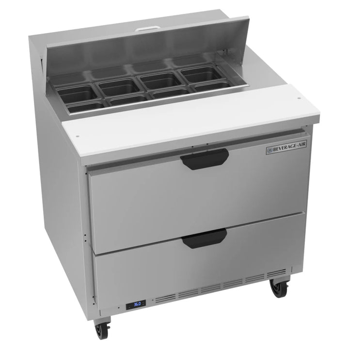 Beverage-Air SPED36HC-08-2 36" Two Drawer Refrigerated Sandwich Prep Table