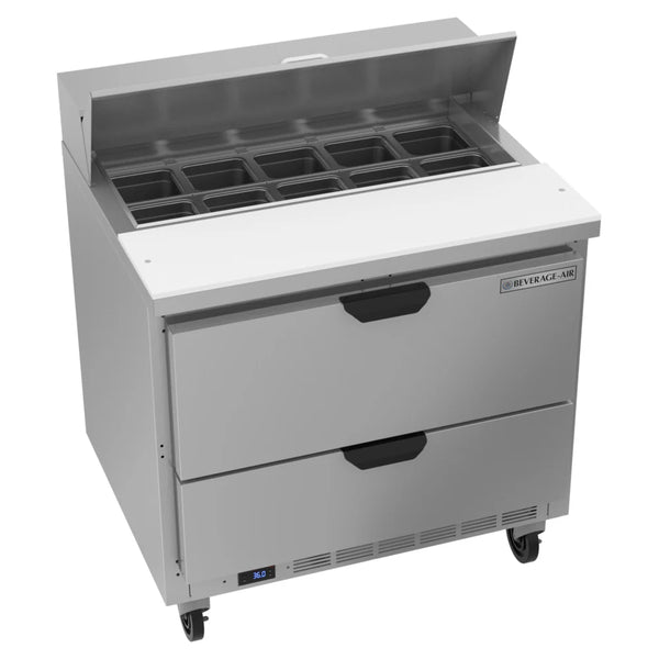 Beverage-Air SPED36HC-10-2 36" Two Drawer Refrigerated Sandwich Prep Table