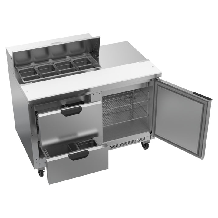 Beverage-Air SPED48HC-08-2 48" One Door 2 Drawer Refrigerated Sandwich Prep Table