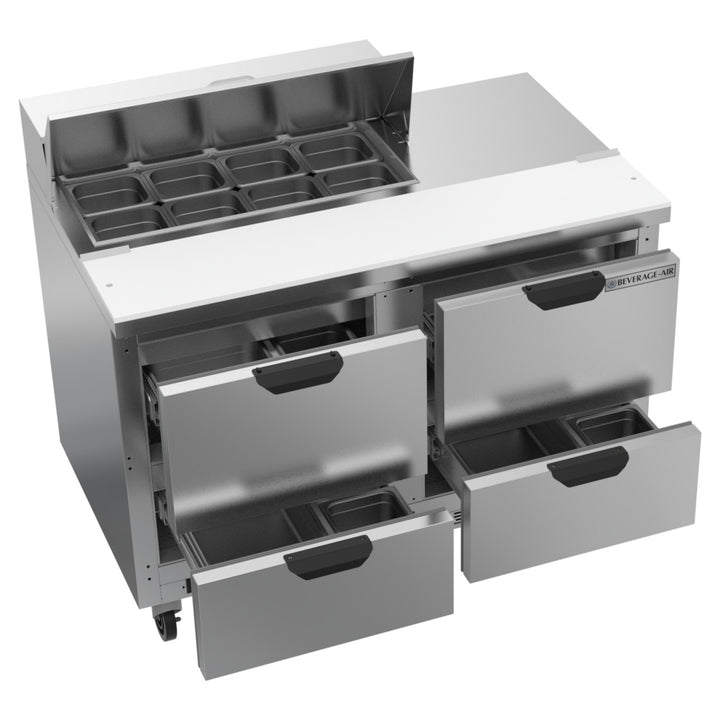 Beverage-Air SPED48HC-08-4 48" Four Drawer Refrigerated Sandwich Prep Table