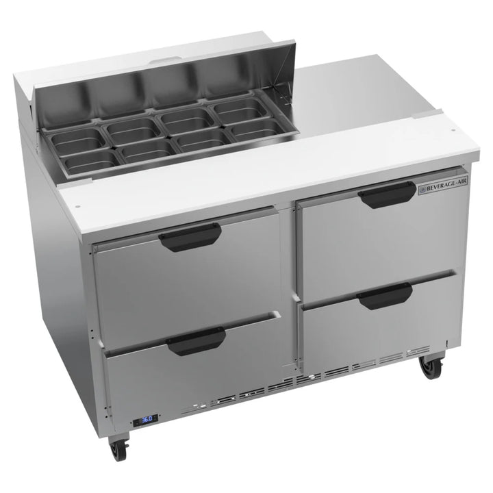 Beverage-Air SPED48HC-08-4 48" Four Drawer Refrigerated Sandwich Prep Table