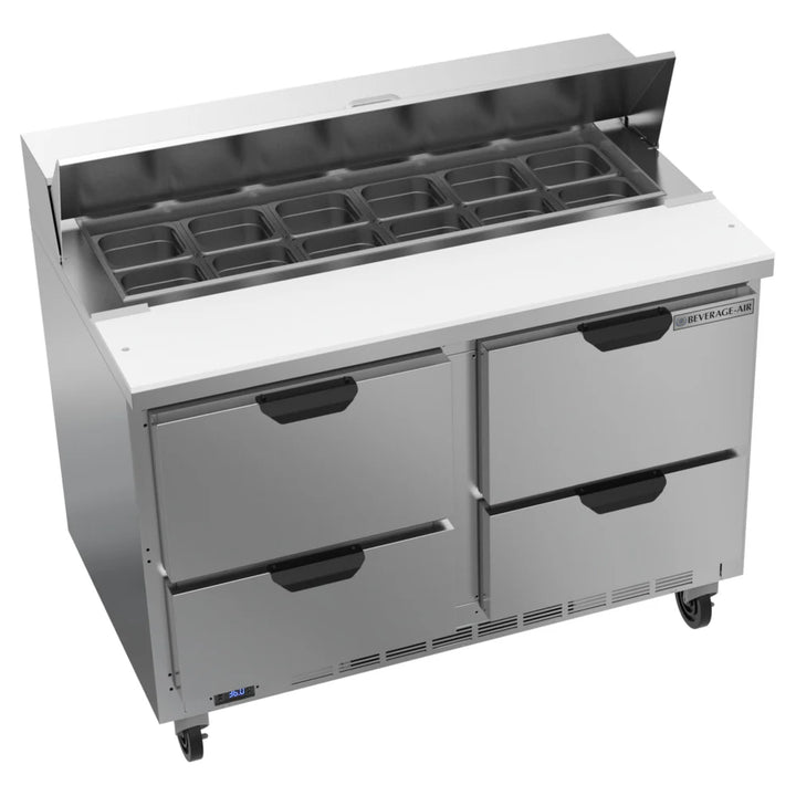 Beverage-Air SPED48HC-12-4 Elite Series 48" 4 Drawer Refrigerated Sandwich Prep Table