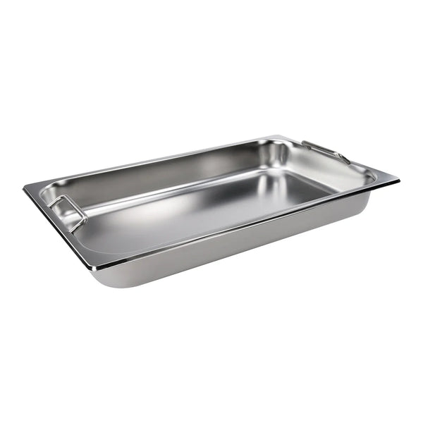 Winco SPF2-HD Steam Pan w/Handles, Full-size, Stainless Steel