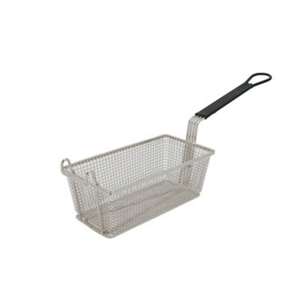 CAC China SPFB-1 5-3/4" Nickel-Plated Fry Basket With Black Handle, Case of 6 Pcs