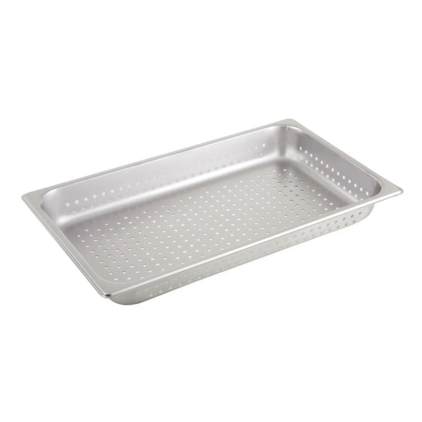 Winco SPFP2 Perforated Steam Pan, Full-size, 2-1/2", Stainless Steel