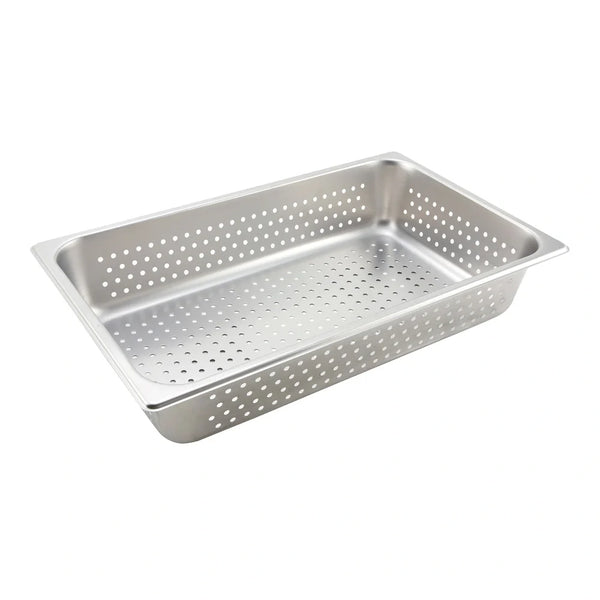 Winco SPFP4 Perforated Steam Pan, Full-size, 4", Stainless Steel