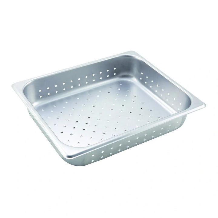 Winco SPHP2 Perforated Steam Pan, Half-size, 2-1/2", Stainless Steel