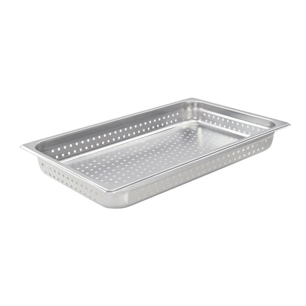 Winco SPJH-102PF Stainless Steel Perforated Steam Pan, 2-1/2"