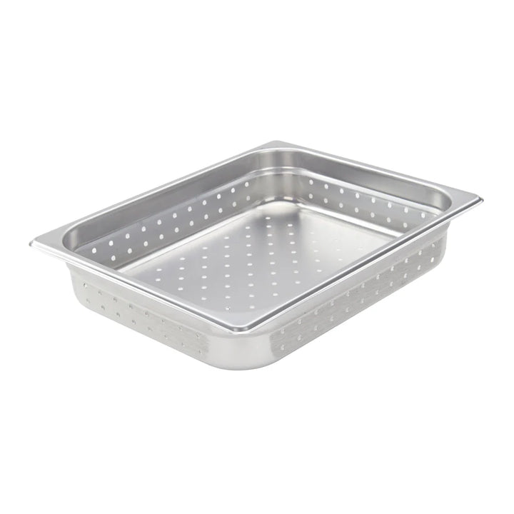 Winco SPJH-202PF Perforated Steam Pan, Half Size 2-1/2"D, 22 Ga Stainless Steel