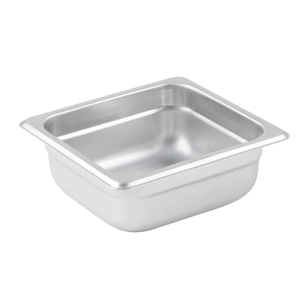 Winco SPJL-602 Anti-jam Steam Pan, 1/6 Size, 2-1/2", 25 Ga Stainless Steel