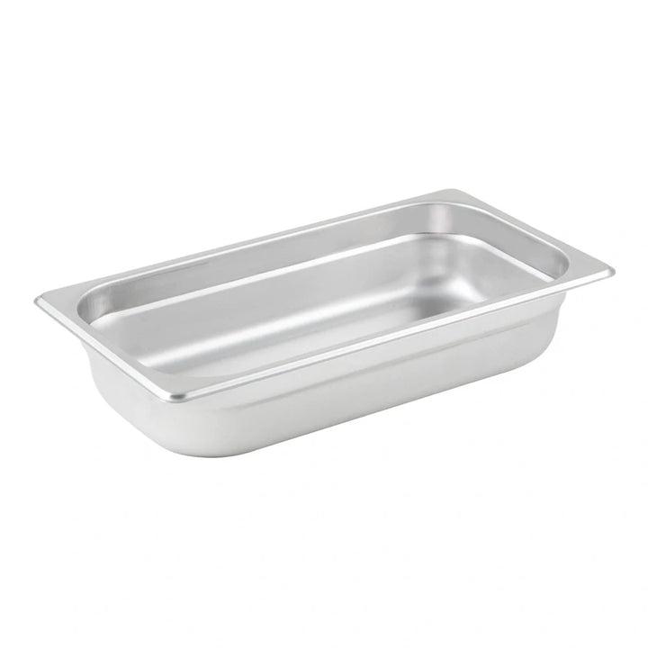 Winco SPJM-302 Anti-jam Steam Pan, 1/3 Size, 2-1/2", 24 Ga Stainless Steel