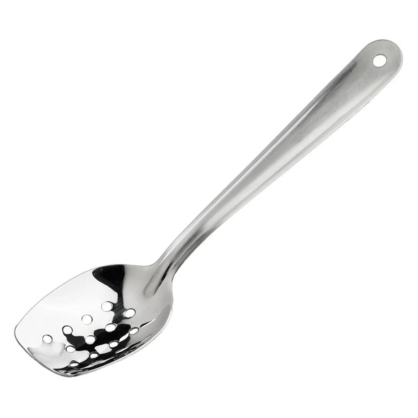 Winco SPS-P10 10" Slanted Plating Spoon, Perforated