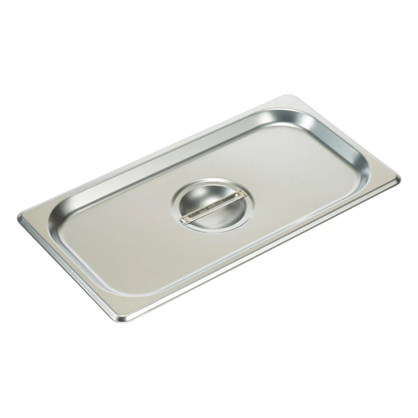 Winco SPSCT Stainless Steel Steam Pan Cover, 1/3 Size, Solid