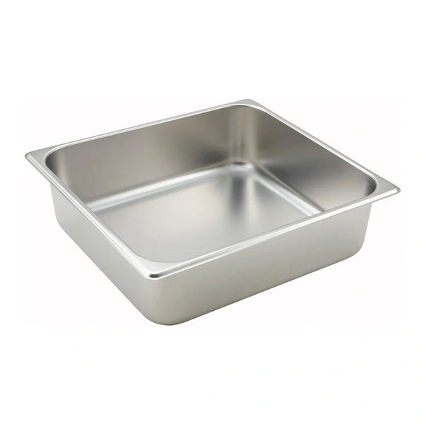 Winco SPTT4 Straight-sided Steam Pan, 2/3 Size, 4", 25 Ga Stainless Steel