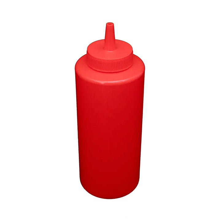 CAC China SQBT-12R Squeeze Bottle Red 12 Oz PKT of 12 Pcs