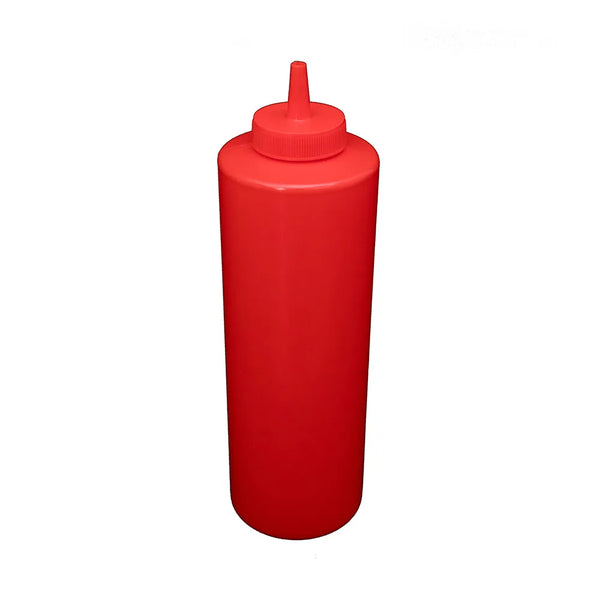 CAC China SQBT-24R Squeeze Bottle Red 24 Oz PKT of 6 Pcs