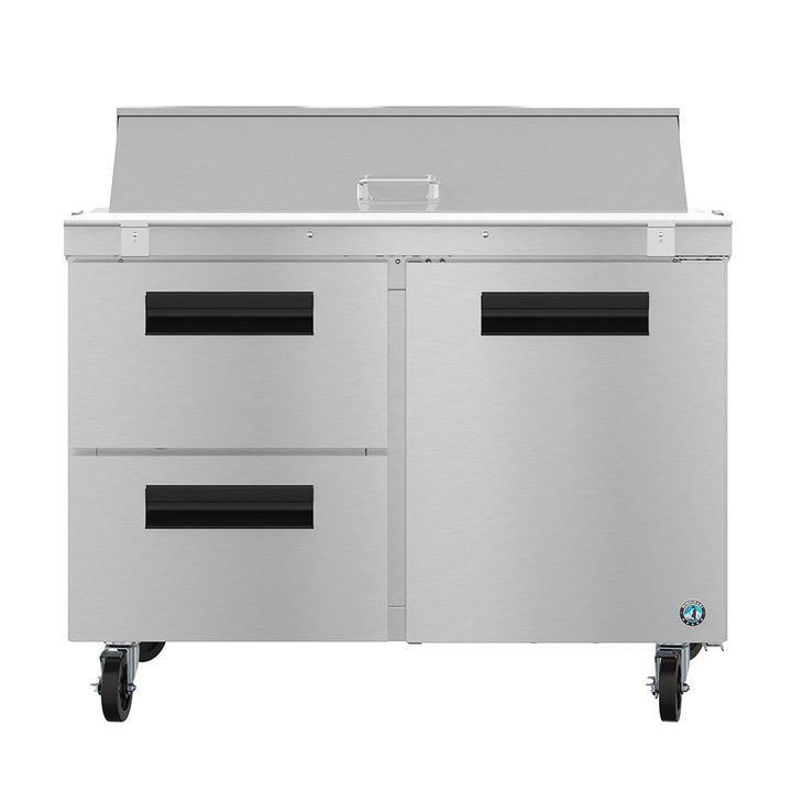 Hoshizaki SR48B-12D2 Two Section Refrigerator with Prep Table, 48" W x 34" D x 44.25" H