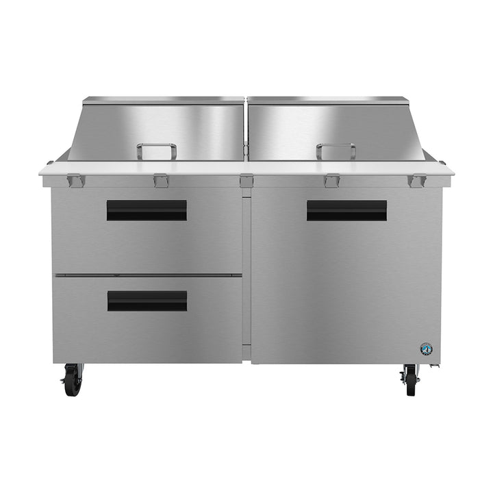 Hoshizaki SR60B-24MD2 Two Section Refrigerator with a Mega Top Prep Table, 60" W x 34" D x 44.25" H