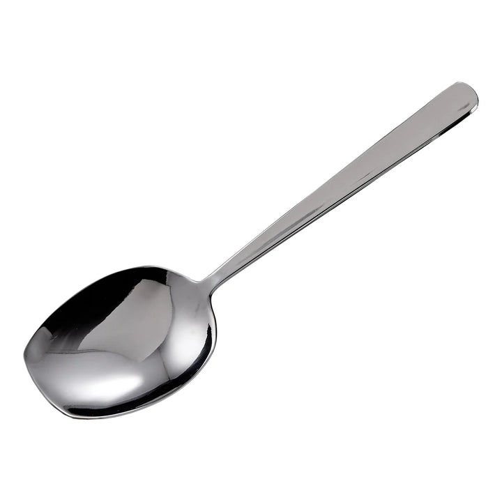 Winco SRS-8 Serving Spoons, Flat Edge, Stainless Steel