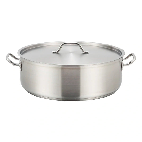 Winco SSLB-10 Stainless Steel Brazier, 10 Qt