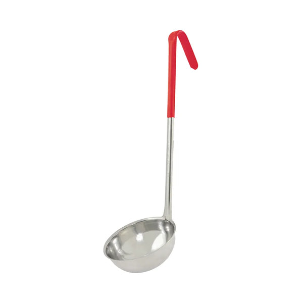 CAC China SSLD-120RD Ladle SS One-Piece W/ Red Hdl 12 Oz /Each