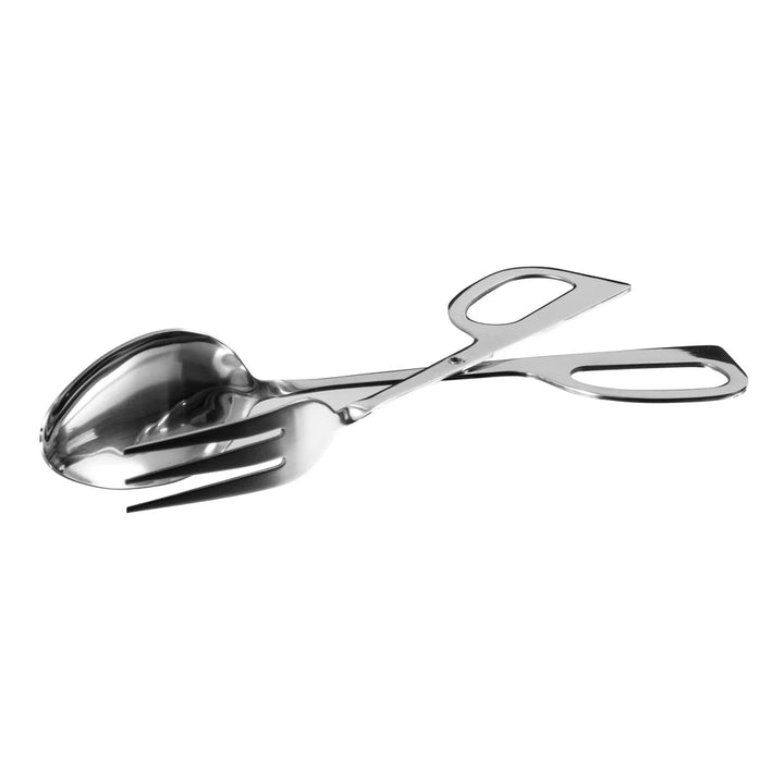 Winco ST-10 10" Salad Tong, Spoon/Fork Scissor, Stainless Steel