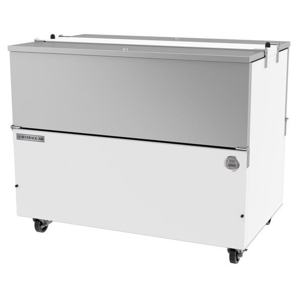 Beverage-Air ST49HC-W-02 49" Two Sided Cold Wall Milk Cooler with Stainless Steel Interior White