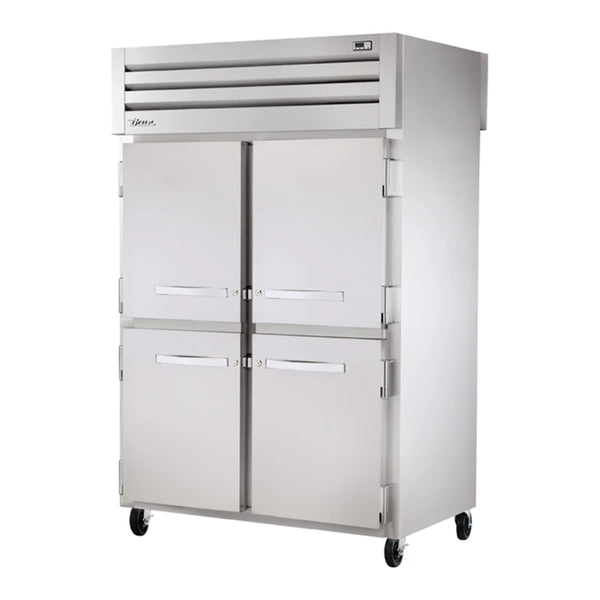 True STG2RPT-4HS-2S-HC Spec Series 52 5/8" Solid Front Half Door / Solid Back Full Door Pass-Through Refrigerator