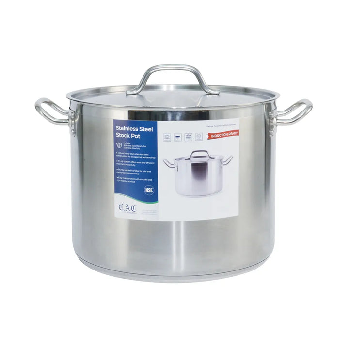 CAC China STKP-25 Stock Pot SS W/ Lid 25QT /Each