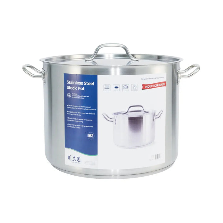 CAC China STKP-40 Stock Pot SS W/ Lid 40QT /Each