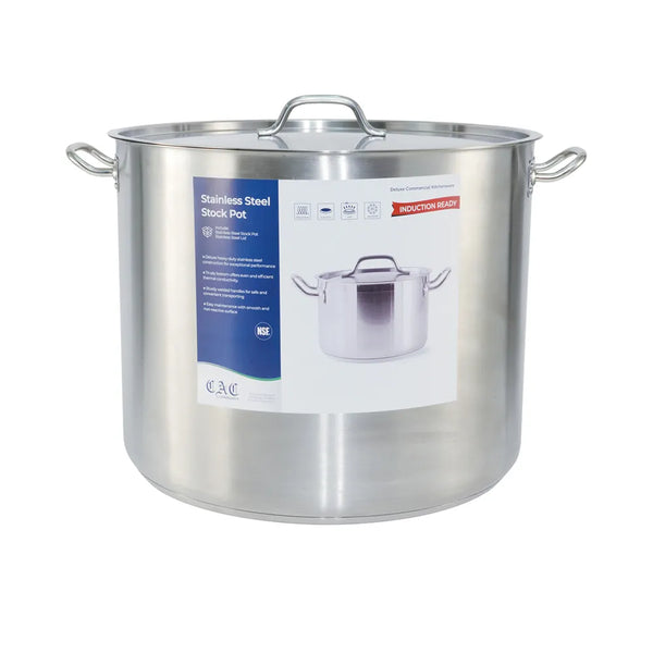 CAC China STKP-83 Stock Pot SS W/ Lid 83QT Set