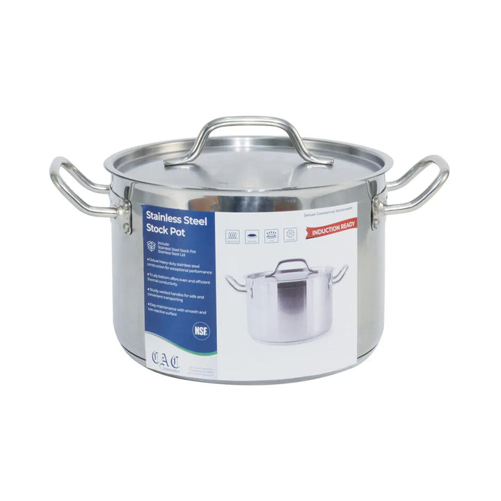 CAC China STKP-8 Stock Pot SS W/ Lid 8QT Set